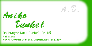 aniko dunkel business card